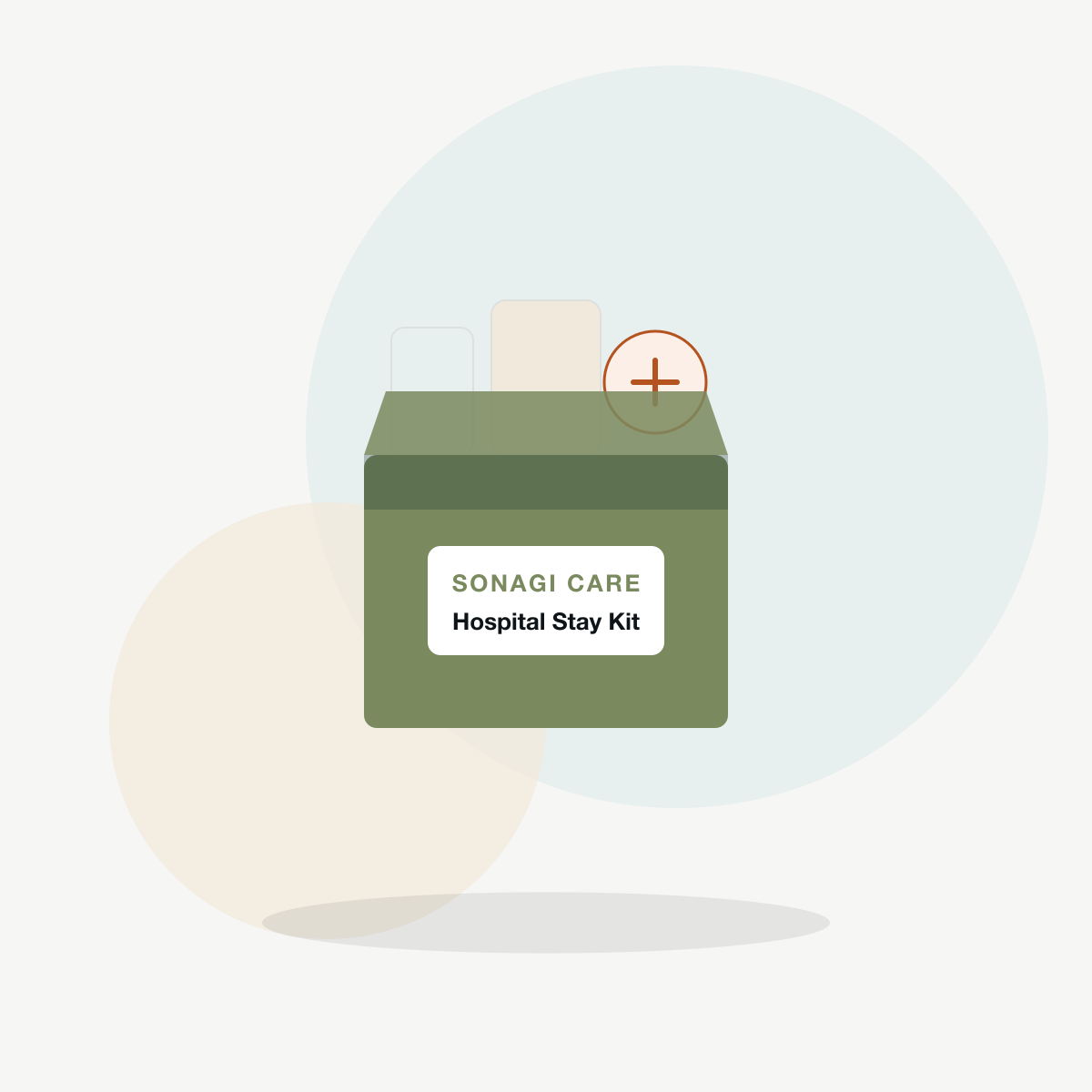 Hospital stay comfort kit, 7 items